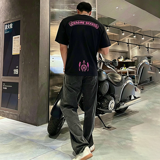 chrome hearts tokyo limited edition gothic letter print t-shirt